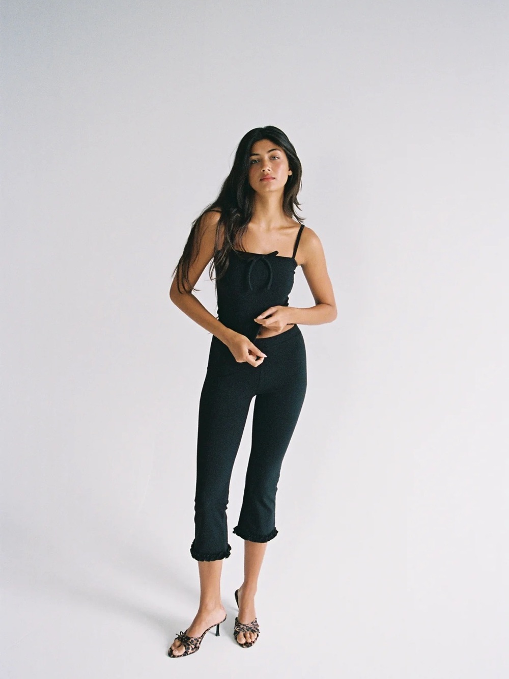 RAT BOI black capri and tank top set